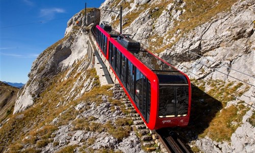 Švýcarské železnice UNESCO a zlatý okruh Pilatus